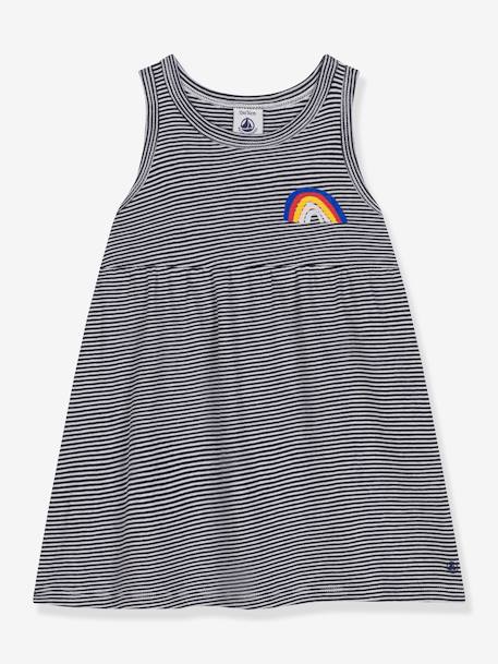 Vestido de cavas, para bebé, da Petit Bateau azul 