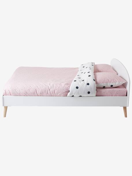 Cama de casal para criança Montessori, Confetes branco 