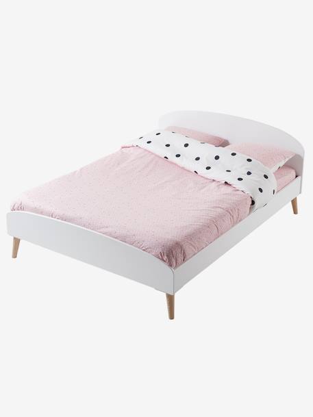 Cama de casal para criança Montessori, Confetes branco 