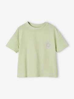 Menina 2-14 anos-T-shirts-T-shirts-T-shirt lisa Basics, mangas curtas, para menina