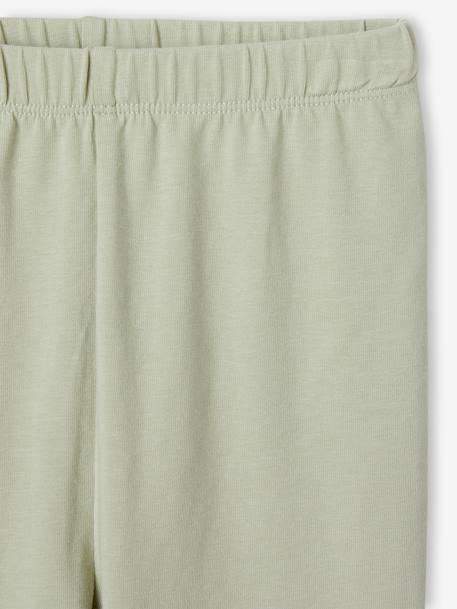 Lote de 2 leggings Basics, para menina cru+marinho+verde-salva 