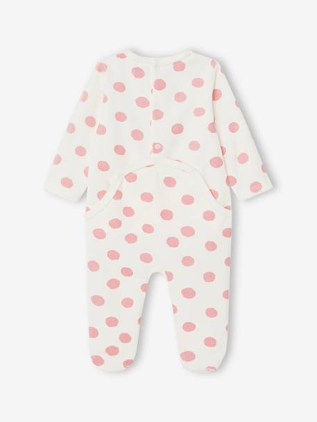 Pijama Disney® Minnie, em veludo, para bebé cru 