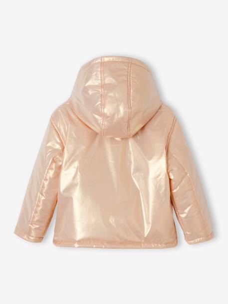 Parka reversível com capuz, para menina verde-salva 