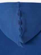 Casaco de desporto com fecho e capuz, crista fantasia azul 