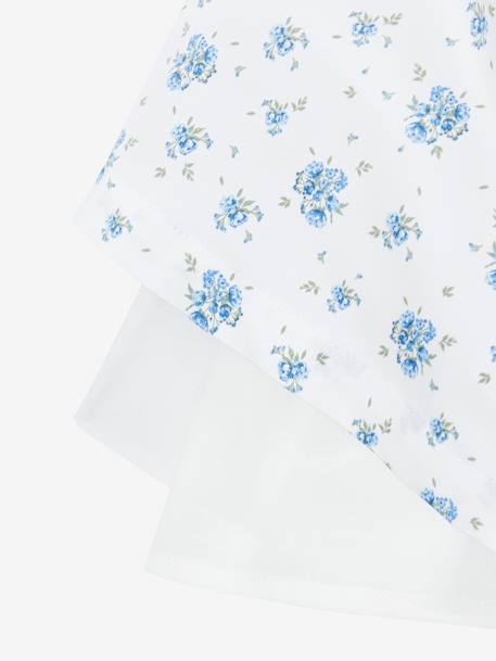 Vestido estampado às flores, especial cerimónia, para menina azul estampado+estampado rosa 