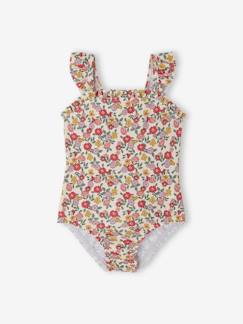 Bebé 0-36 meses-Fato de banho estampado às flores, para bebé menina