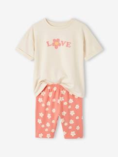 Menina 2-14 anos-Conjunto t-shirt e calções justos, para menina