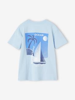 Menino 2-14 anos-T-shirts, polos-T-shirts-T-shirt com barco à vela grande atrás, para menino