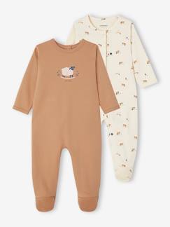 Bebé 0-36 meses-Pijamas, babygrows-Lote de 2 pijamas, em interlock, para bebé