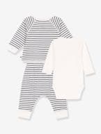 Conjunto de 3 peças para recém-nascido, da PETIT BATEAU marinho 