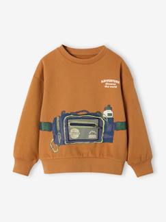 Toda a Seleção-Menino 2-14 anos-Camisolas, casacos de malha, sweats-Sweatshirts-Sweat com bolso com fecho, para menino