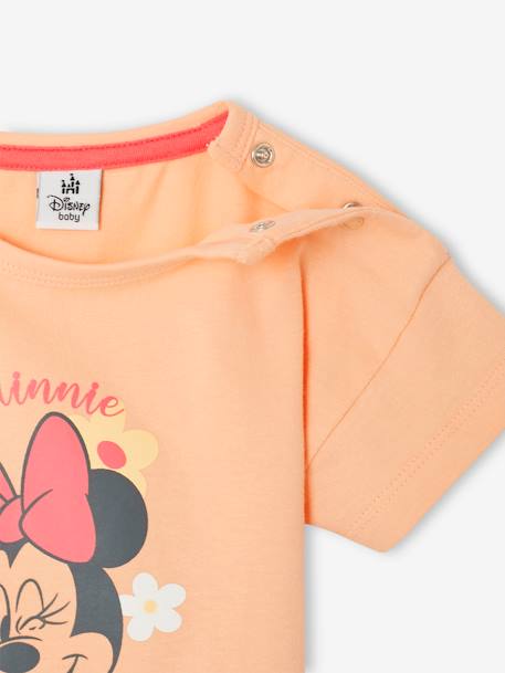 T-shirt Disney® Minnie, para bebé pêssego 