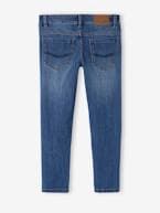 Jeans slim indestrutíveis, para menino AZUL ESCURO LISO+stone 