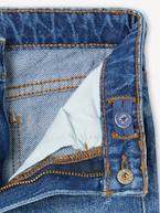 Jeans direitos, morfológicos, para menina, medida das ancas ESTREITA ganga bleached+stone 