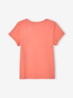 T-shirt com mensagem, para menina baunilha+coral+marinho+verde-abeto+vermelho 