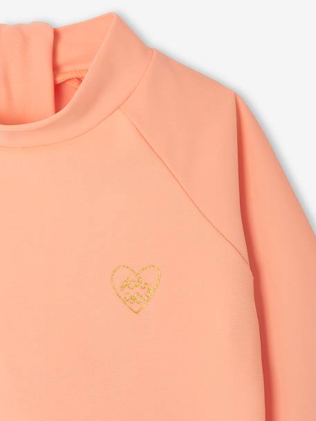 Camisola de banho anti UV, para bebé menina rosa 