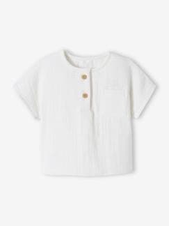 Bebé 0-36 meses-Blusas, camisas-T-shirt estilo tunisino, em gaze de algodão, personalizável, para recém-nascido