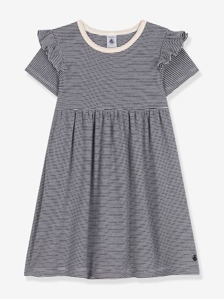 Vestido de mangas curtas, da PETIT BATEAU azul 