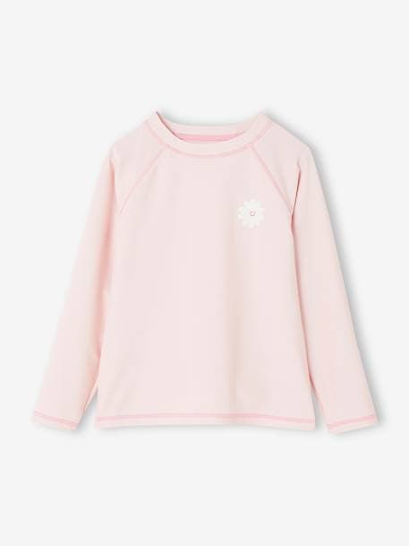 Camisola de banho anti-UV, para menina estampado rosa 