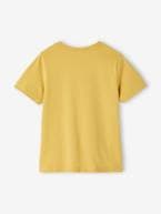 T-shirt de mangas curtas com mensagem, para menino amarelo+azul-noite+azul-rei 