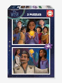 Ecorresponsáveis-Brinquedos-Jogos educativos-2x48 Puzzles Disney Wish - EDUCA BORRAS