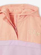 Sweat desportiva colorblock, com capuz, para menina lilás 