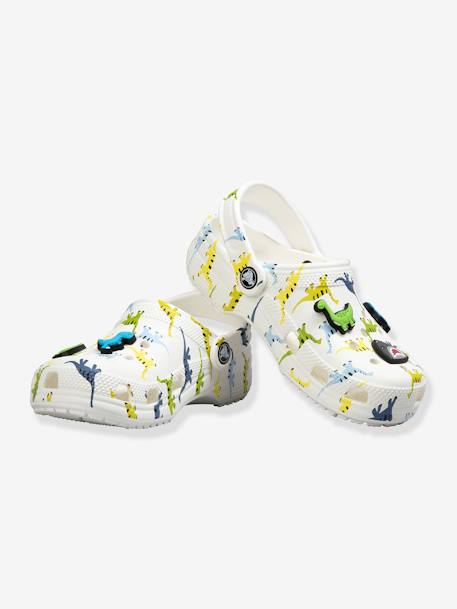 Socas para criança Clog T Dinossauro CROCS™ verde estampado 