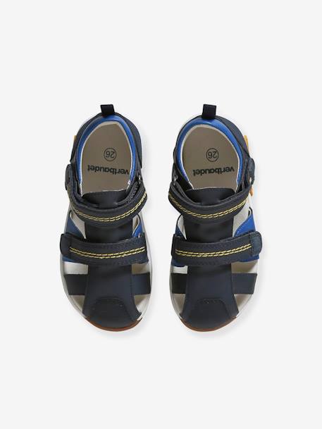 Sandálias com barras autoaderentes, para criança, coleção autonomia lote azul 