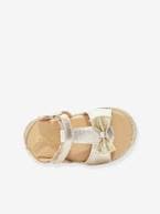 Sandálias em pele, com barra autoaderente, para bebé, Izorro LES TROPEZIENNES® PAR M. BELARBI bege-dourado+rosa 