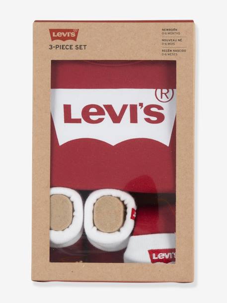 Conjunto de 3 peças Batwing da Levi's®, para bebé vermelho 