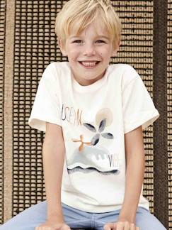 Menino 2-14 anos-T-shirts, polos-T-shirts-T-shirt grossa, com onda, para menino