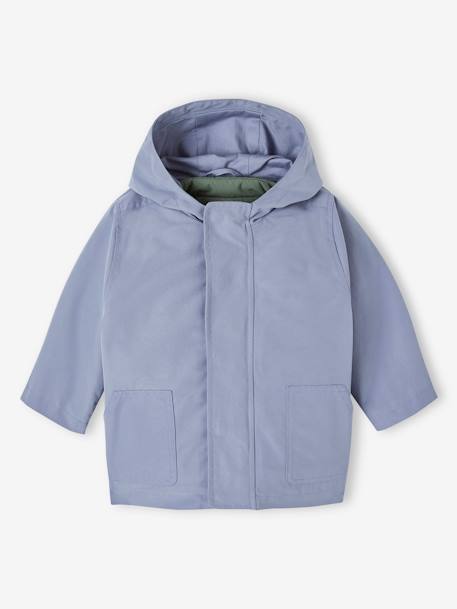 Parka 3 em 1 com colete acolchoado amovível, para bebé azul-índigo 