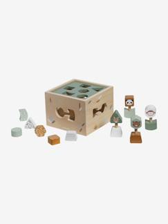 Brinquedos-Primeira idade-Primeiras manipulações-Caixa com formas para encaixar, em madeira FSC® - Tanzânia
