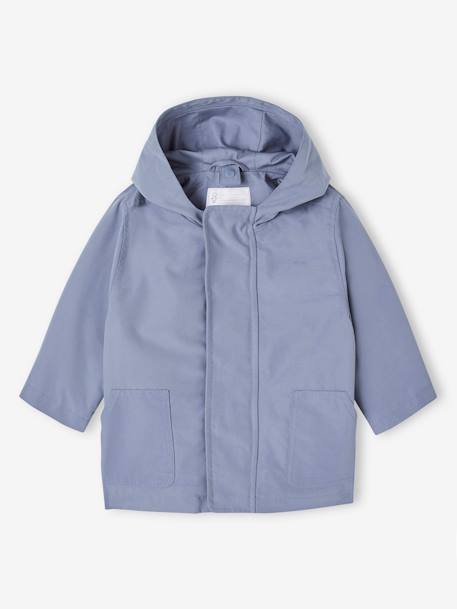 Parka 3 em 1 com colete acolchoado amovível, para bebé azul-índigo 