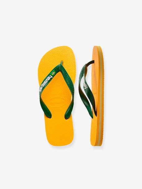 HAVAIANAS® Brasil Logo, para criança amarelo+pêssego 