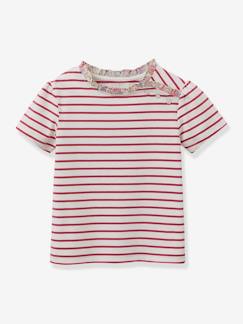 Menina 2-14 anos-T-shirts-T-shirts-Camisola estilo marinheiro, da CYRILLUS, em tecido Liberty, algodão bio, para menina