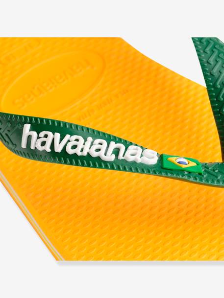 HAVAIANAS® Brasil Logo, para criança amarelo+pêssego 