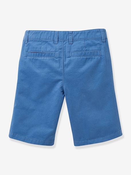 Bermudas chino, da CYRILLUS, para menino azul-azure+rosa+verde-água 