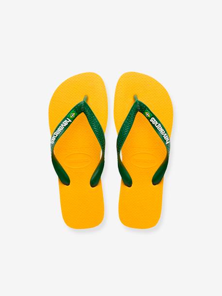 HAVAIANAS® Brasil Logo, para criança amarelo+pêssego 