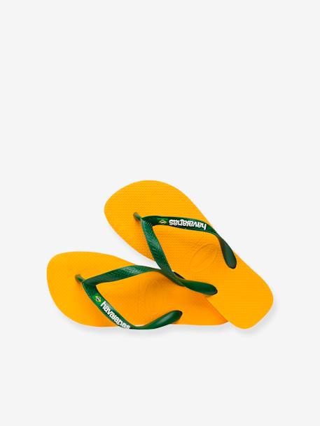 HAVAIANAS® Brasil Logo, para criança amarelo+pêssego 