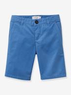 Bermudas chino, da CYRILLUS, para menino azul-azure+rosa+verde-água 