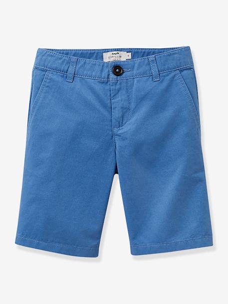 Bermudas chino, da CYRILLUS, para menino azul-azure+rosa+verde-água 