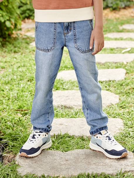 Jeans largos, bolsos à carpinteiro, para menino ganga black+stone 