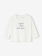 Camisola personalizável, em algodão biológico, para bebé azul+cru 