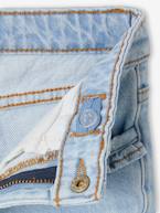 Jeans direitos, morfológicos, para menina, medida das ancas MÉDIA ganga bleached+stone 