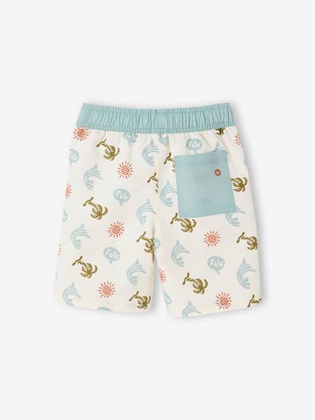 Calções de banho estampados, para menino bege estampado 