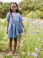 Vestido em ganga leve, para menina stone 