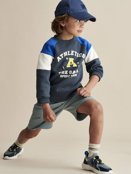 Sweat colorblock de desporto, para menino marinho 