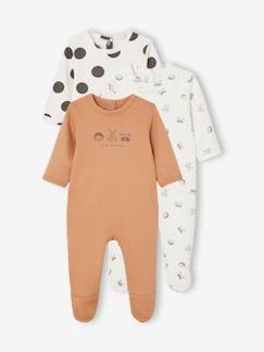 Bebé 0-36 meses-Lote de 3 pijamas, em interlock, para bebé, BASICS