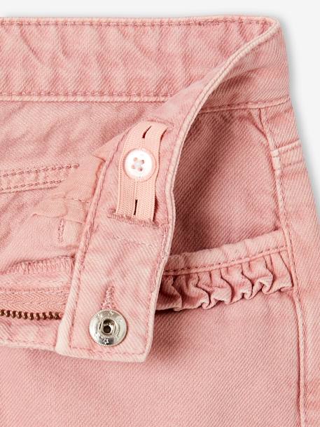 Calças direitas, Morfológicas, para menina, medida das ancas MÉDIA rosa-blush+verde-salva 